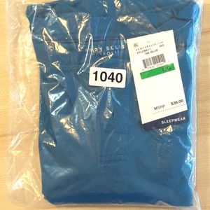 New Perry Ellis Portfolio Teal Sleepwear top Sz L